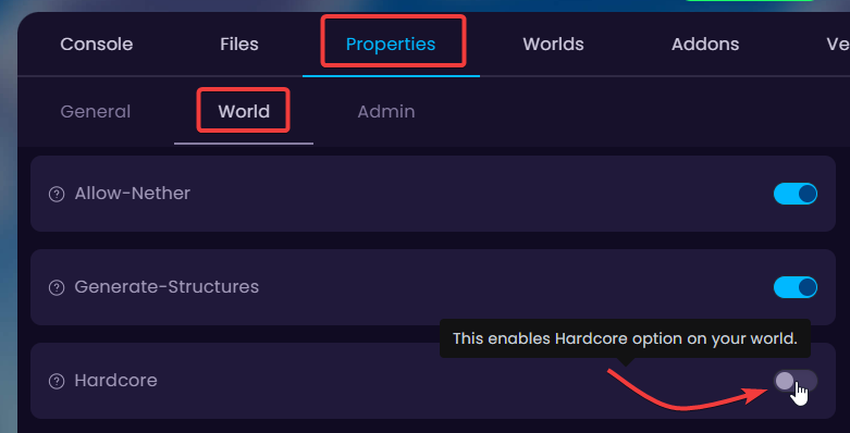 How To Enable Hardcore Mode In Your Server Wisehosting