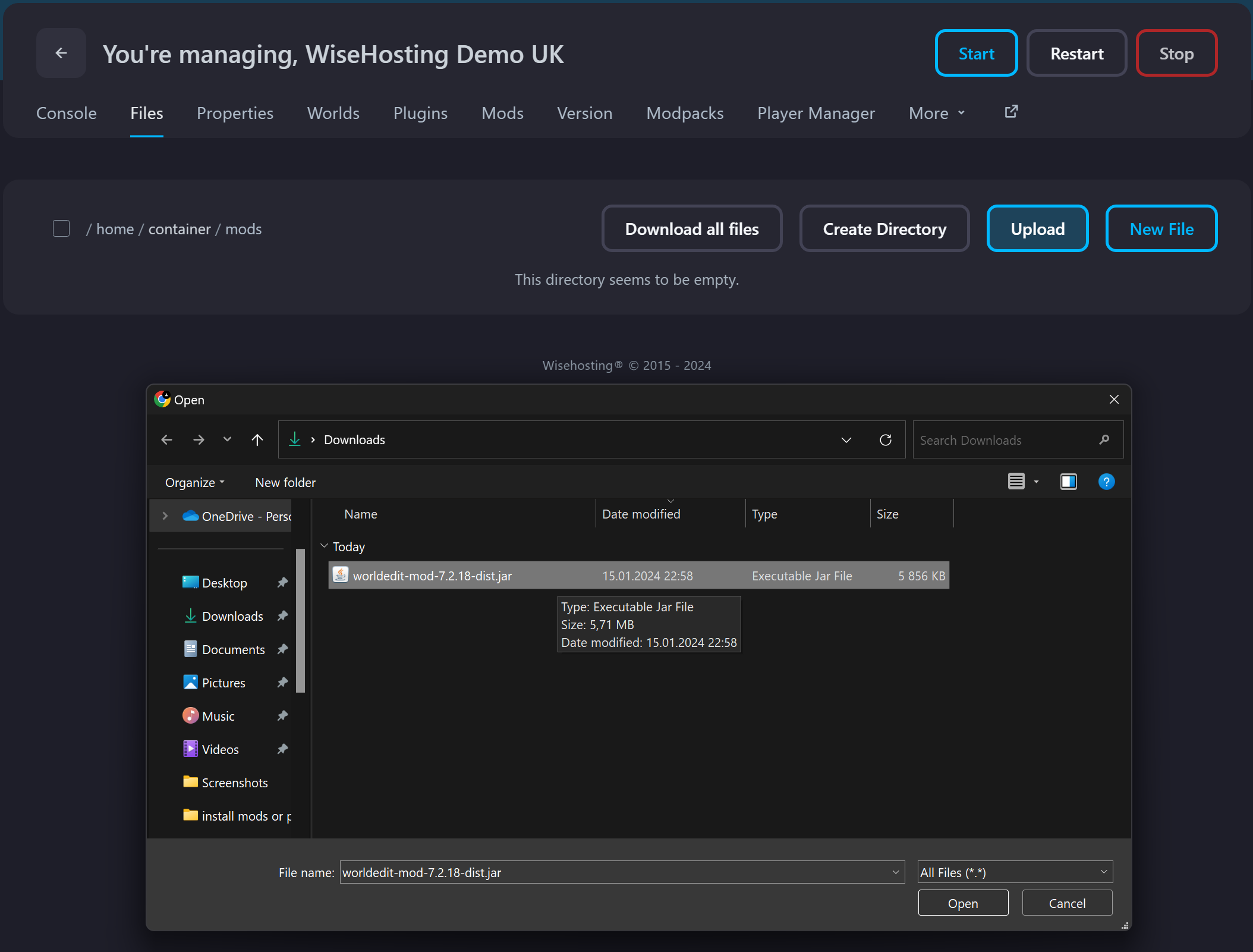 How to Install Mods to Your Minecraft Server | WiseHosting