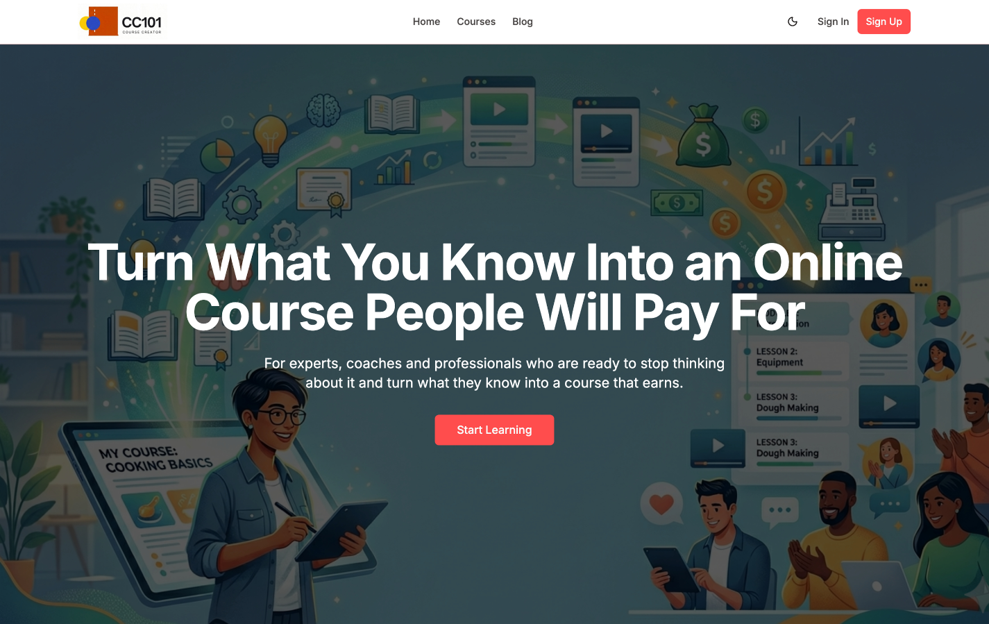 Learning Hub homepage