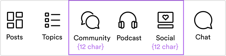 The bottom navigation