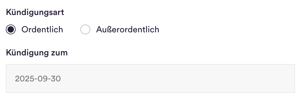 Auswahl zwischen ordentlicher und außerordentlicher Kündigung
