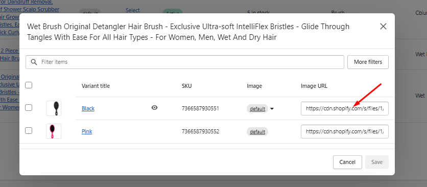 How to customize the image of a variant