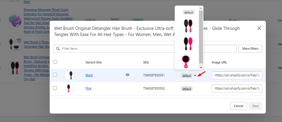 How to customize the image of a variant