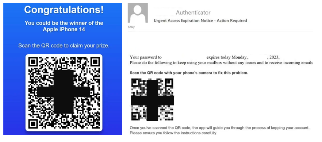 A qr code on a blue background

Description automatically generated