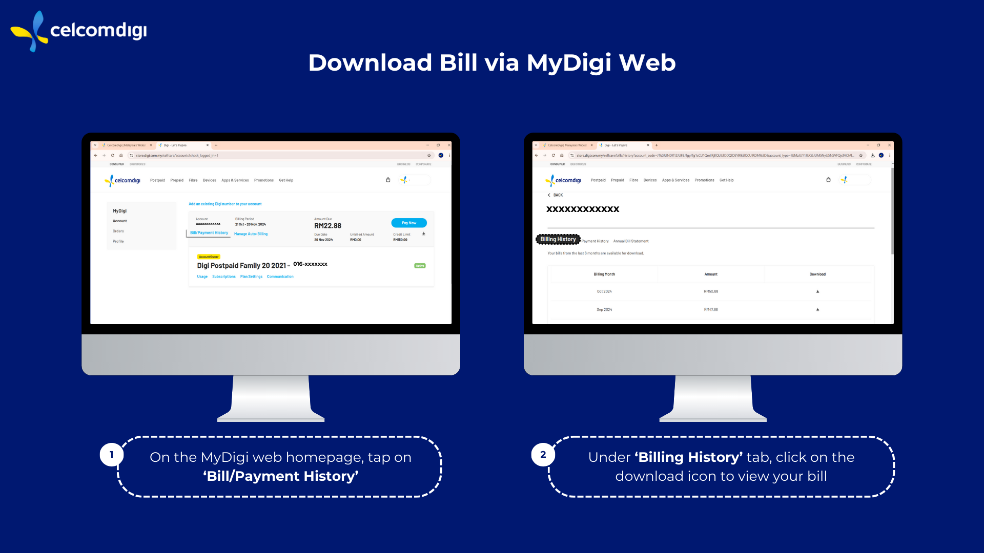 Learn how to easily view and download your CelcomDigi bill online with our step-by-step guide.