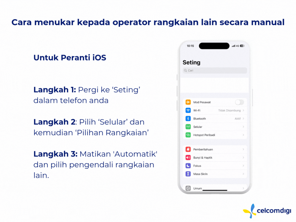 Atasi masalah jaringan roaming dengan panduan penyelesaian kendiri dari CelcomDig