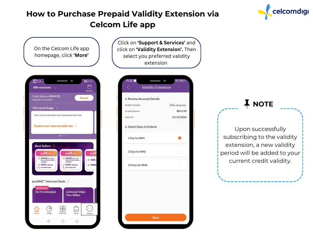 Understand the validity period of your reload with CelcomDigi by reading this article. Ensure you utilise your credits effectively.