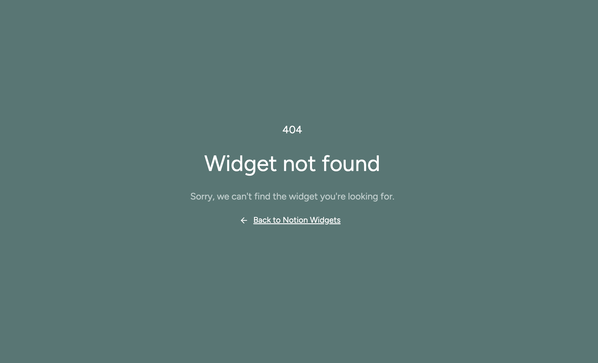 Message for visitors when widget is not available
