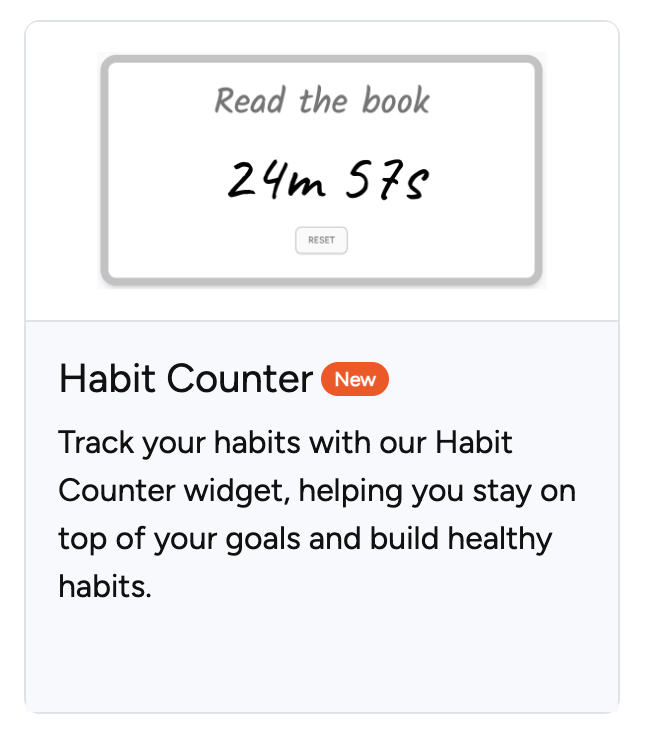 Habit Counter Card