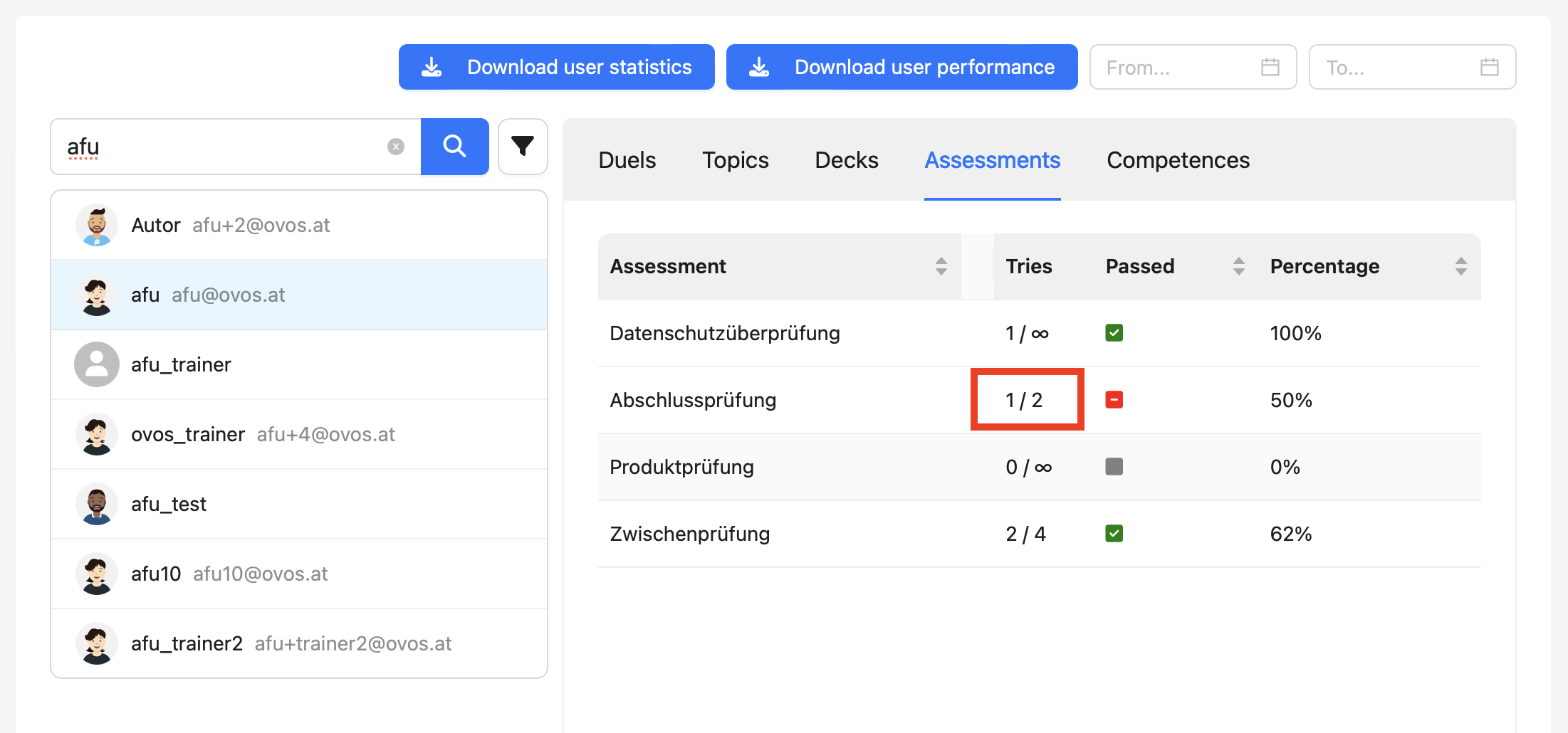 After setting an additional attempt, you can see that the maximum amount of tries has been increased.