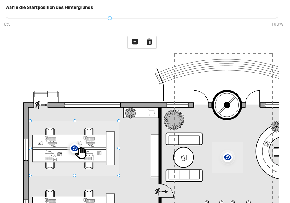 Der Hotspot kann mit Drag and Drop verschoben werden.