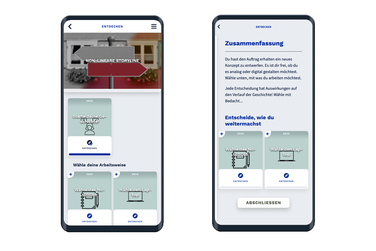 Decision decks can also be made visible and accessible via the library.