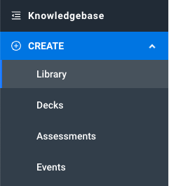 Navigate to the Library in the Create section.