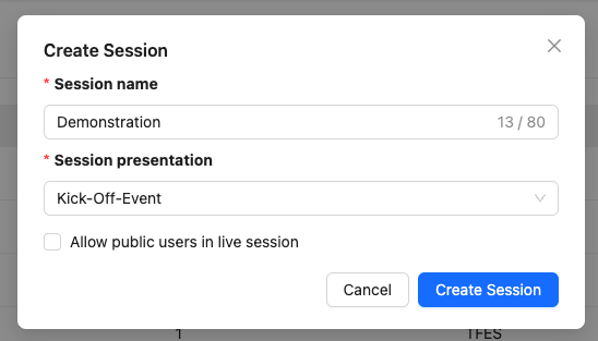 Assign a name and choose a presentation.