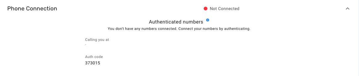 Connecting your Phone to Symbo - calling with auth code to enter into Symbo