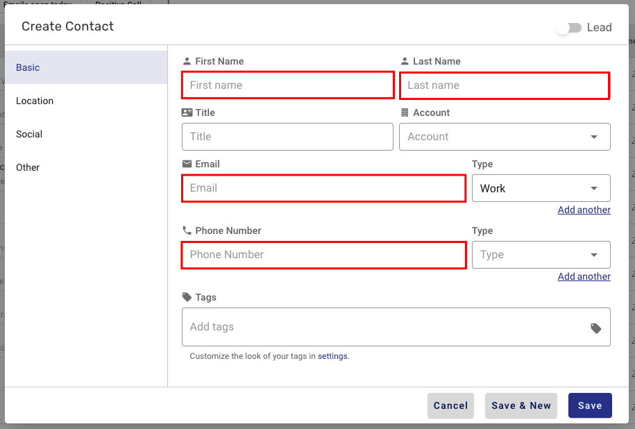 Adding people to Symbo - creating contact view