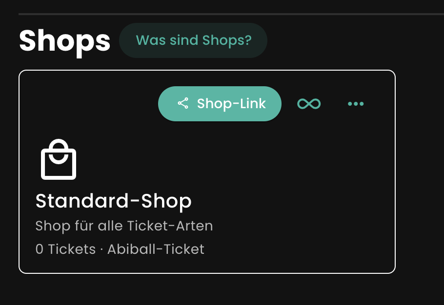 Auf dem Screenshot siehst du den blau hervorgehobenen Button zum kopieren bzw. Teilen des Shop-Links.
