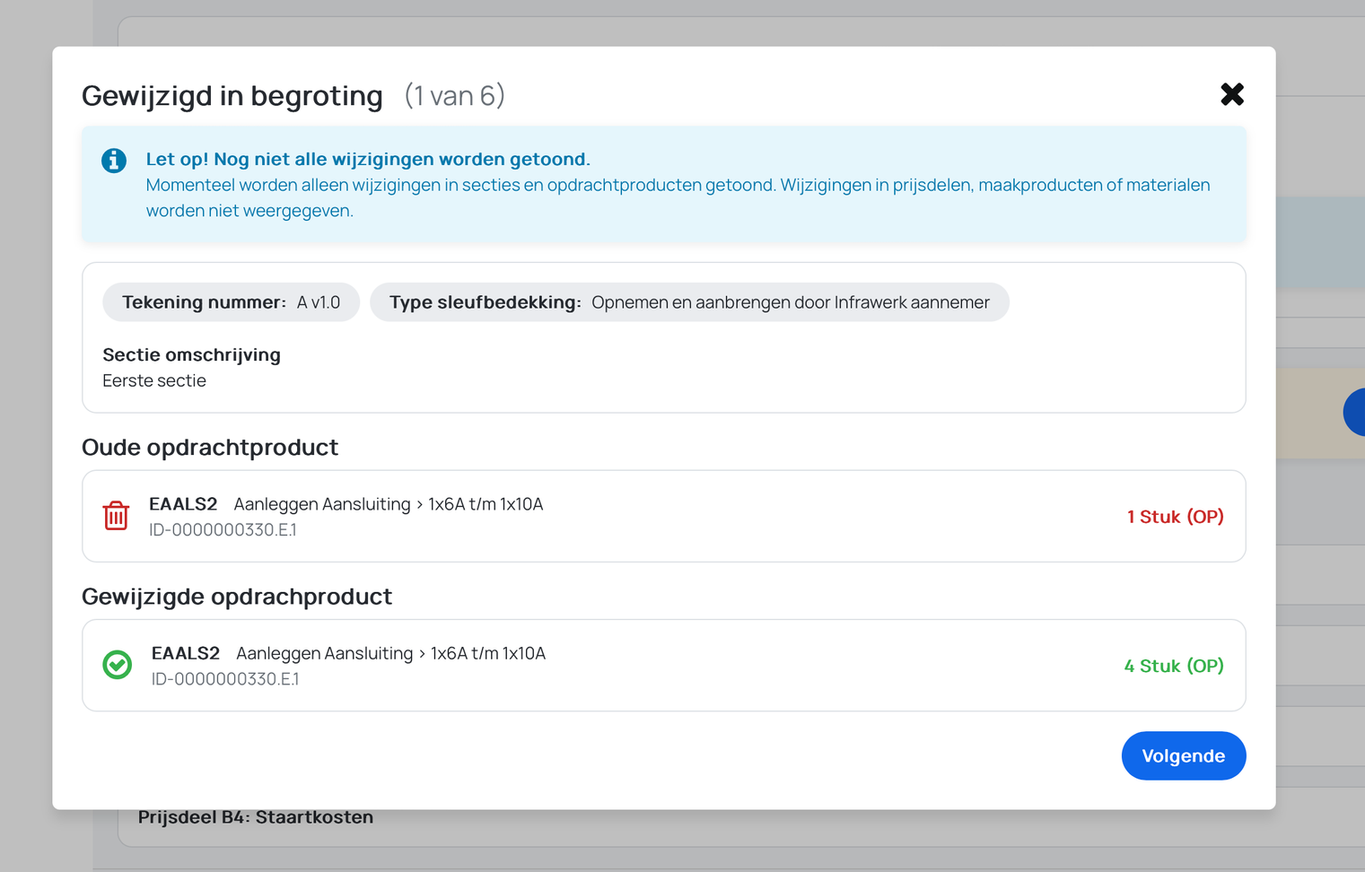 Vergelijking tussen opdrachtproducten uit twee verschillende begrotingen.png