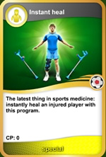Instant heal card