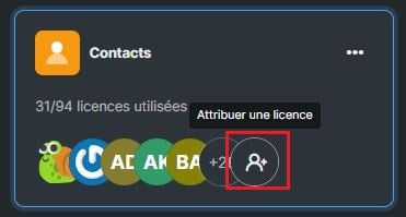Attribuer licences