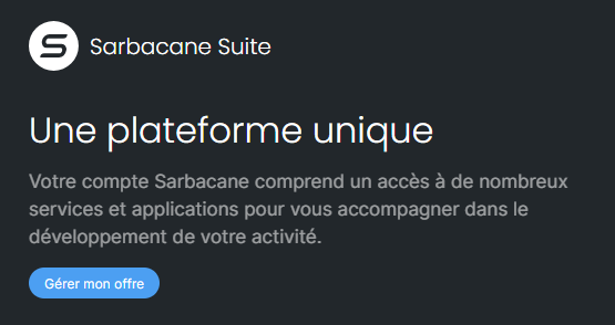 gérer offre Sarbacane