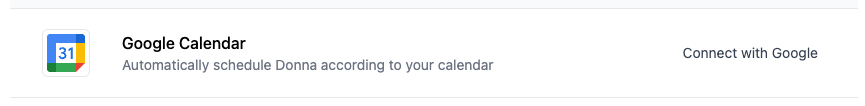 Connect with Google Calendar