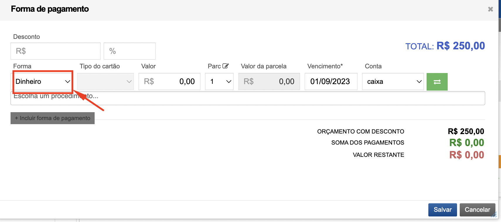 Forma pagamento integração maquininha stone e saudevianet