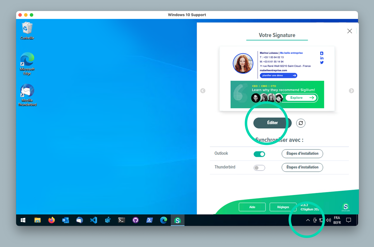 editer ma signature email Sigilium