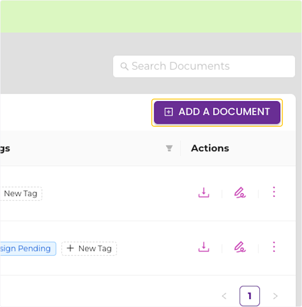 Click on ADD A DOCUMENT