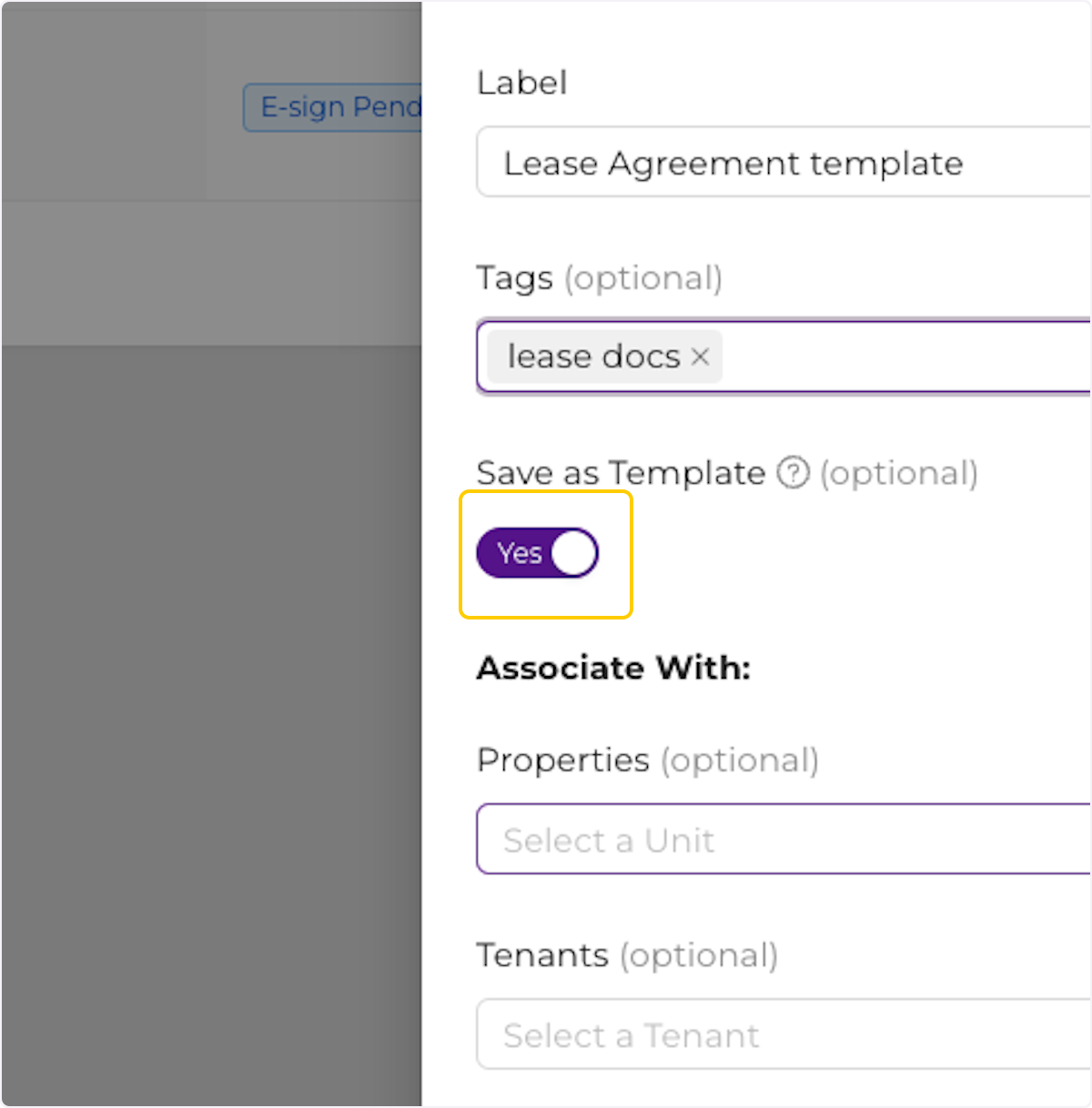 Optionally save the document as a template