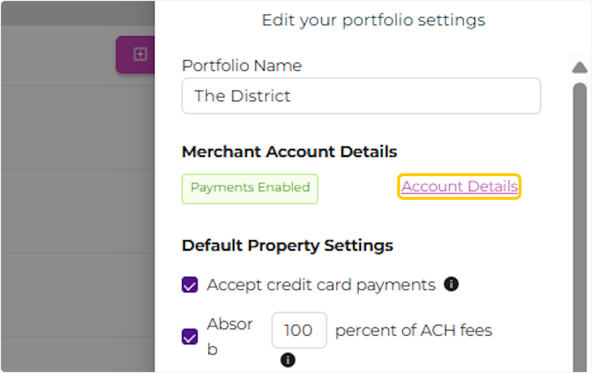 Click on Account Details
