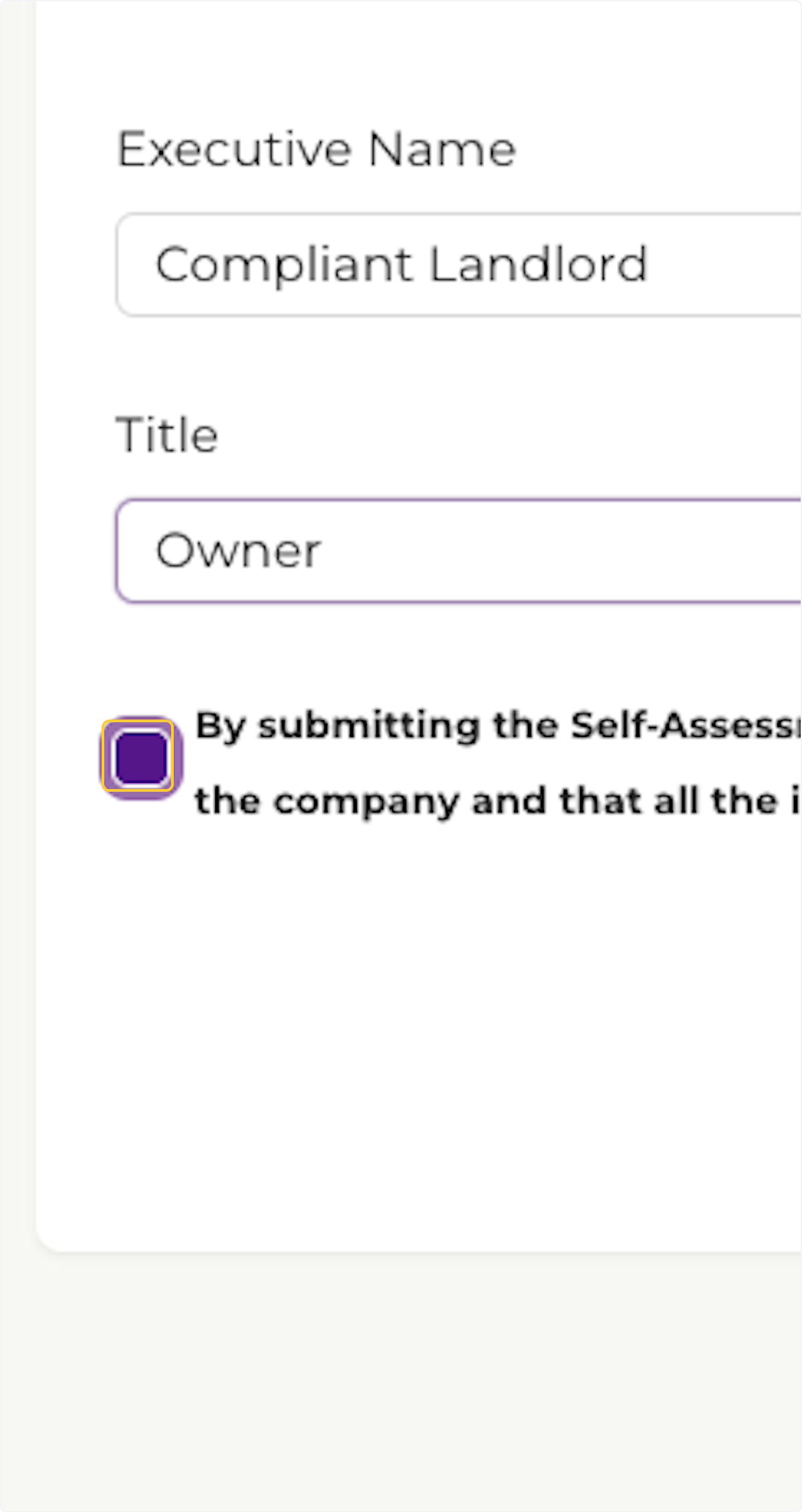 Click the attestation statement
