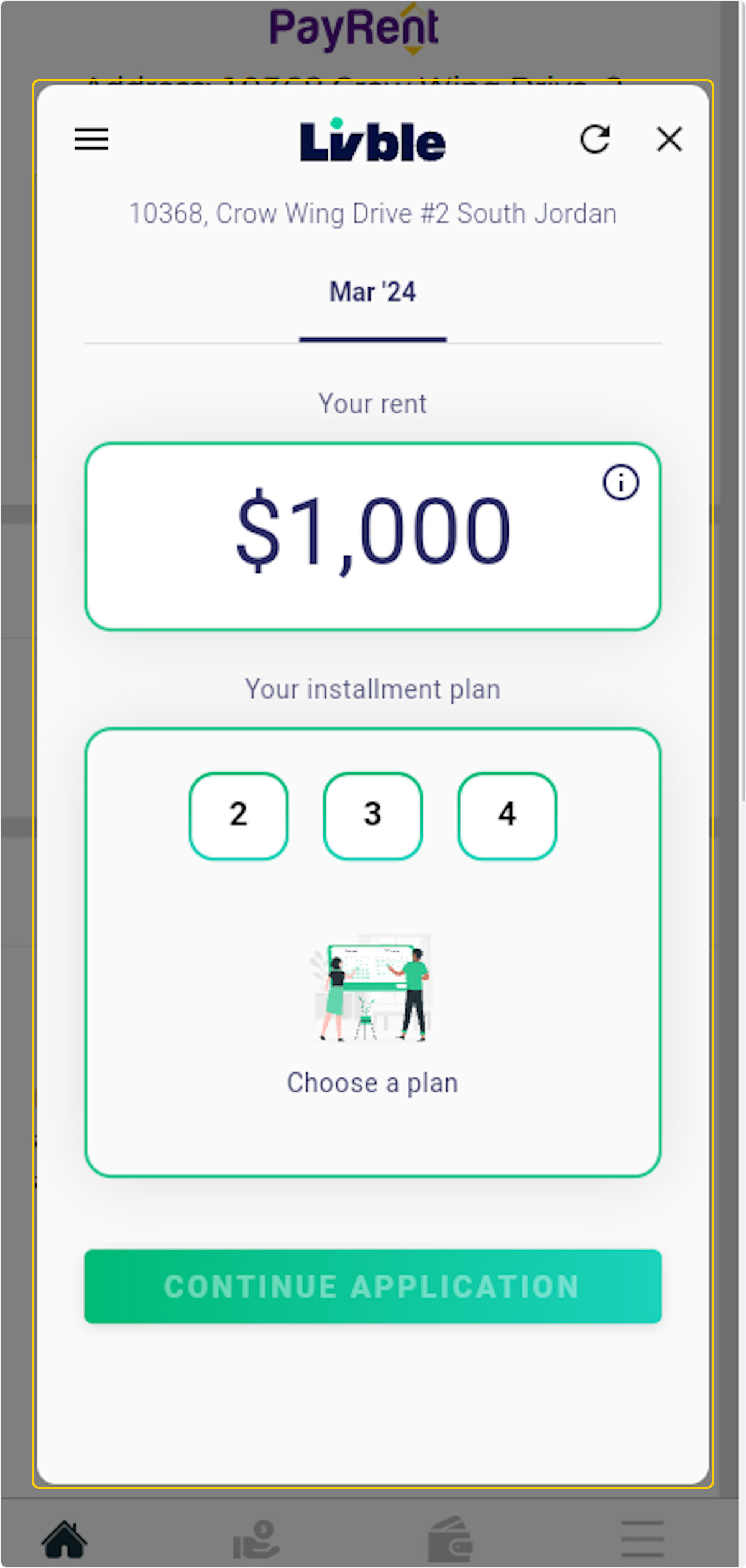 Select your Installment plan