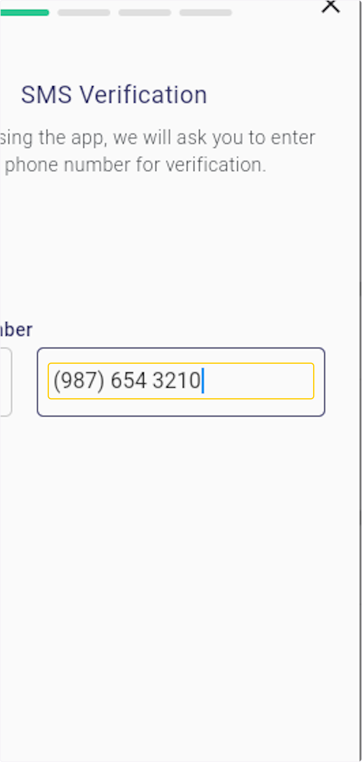 Type your phone number.
