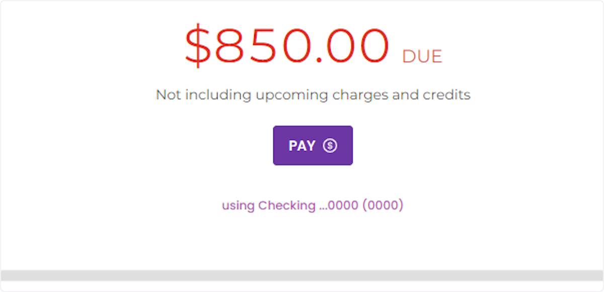 From the dashboard, Click on 'PAY'
