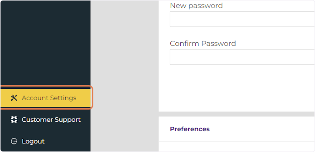 Click on 'Account Settings'.