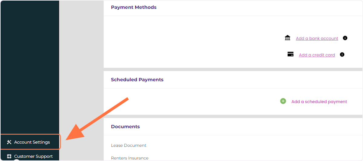 Click on Account Settings