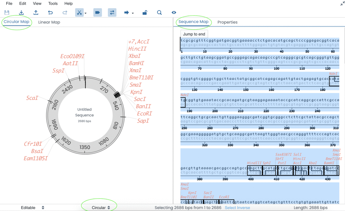 A GIF of circular and linear sequences