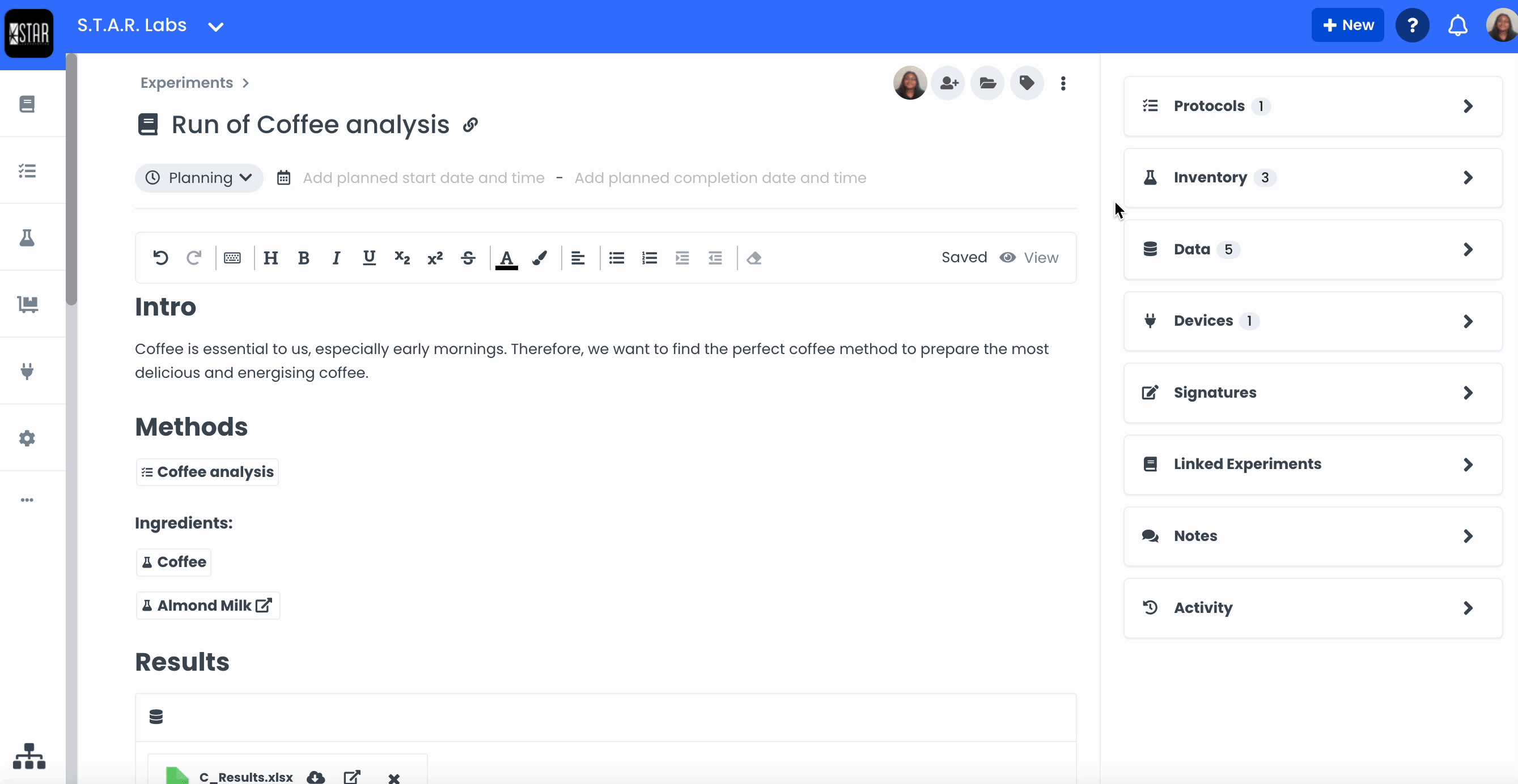 gif showing entity preview in modal