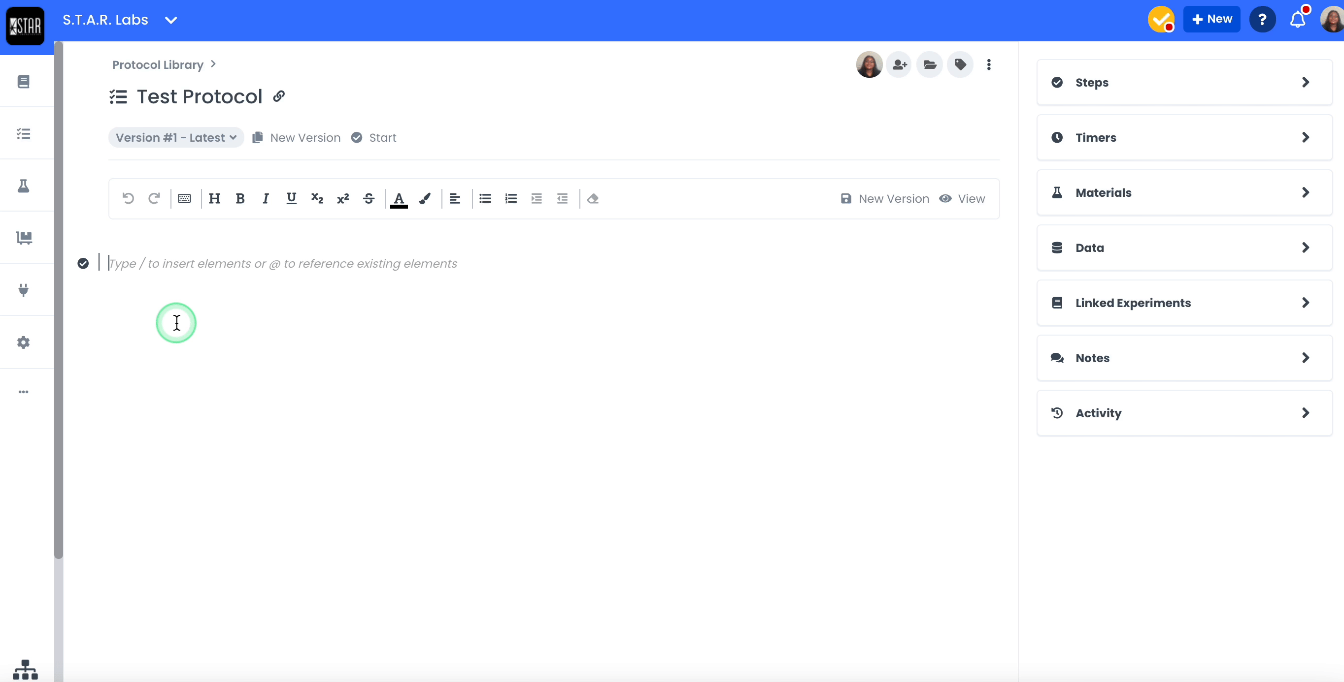 A GIF showing how to add a basic table to an entry
