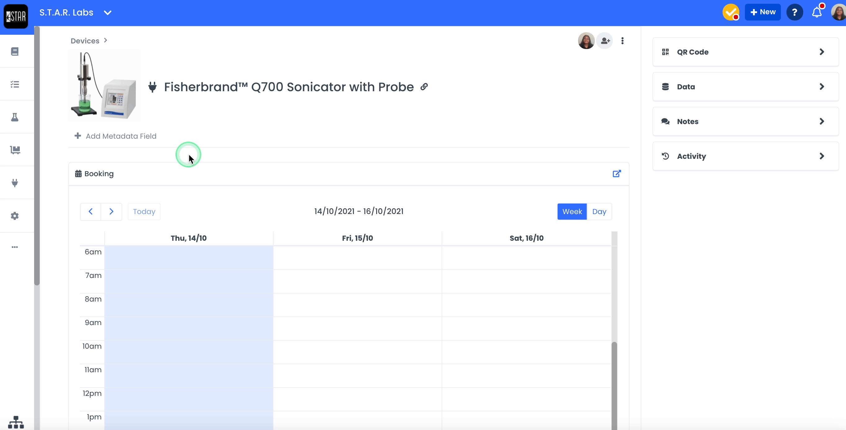 A GIF showing how to add metadata in bulk