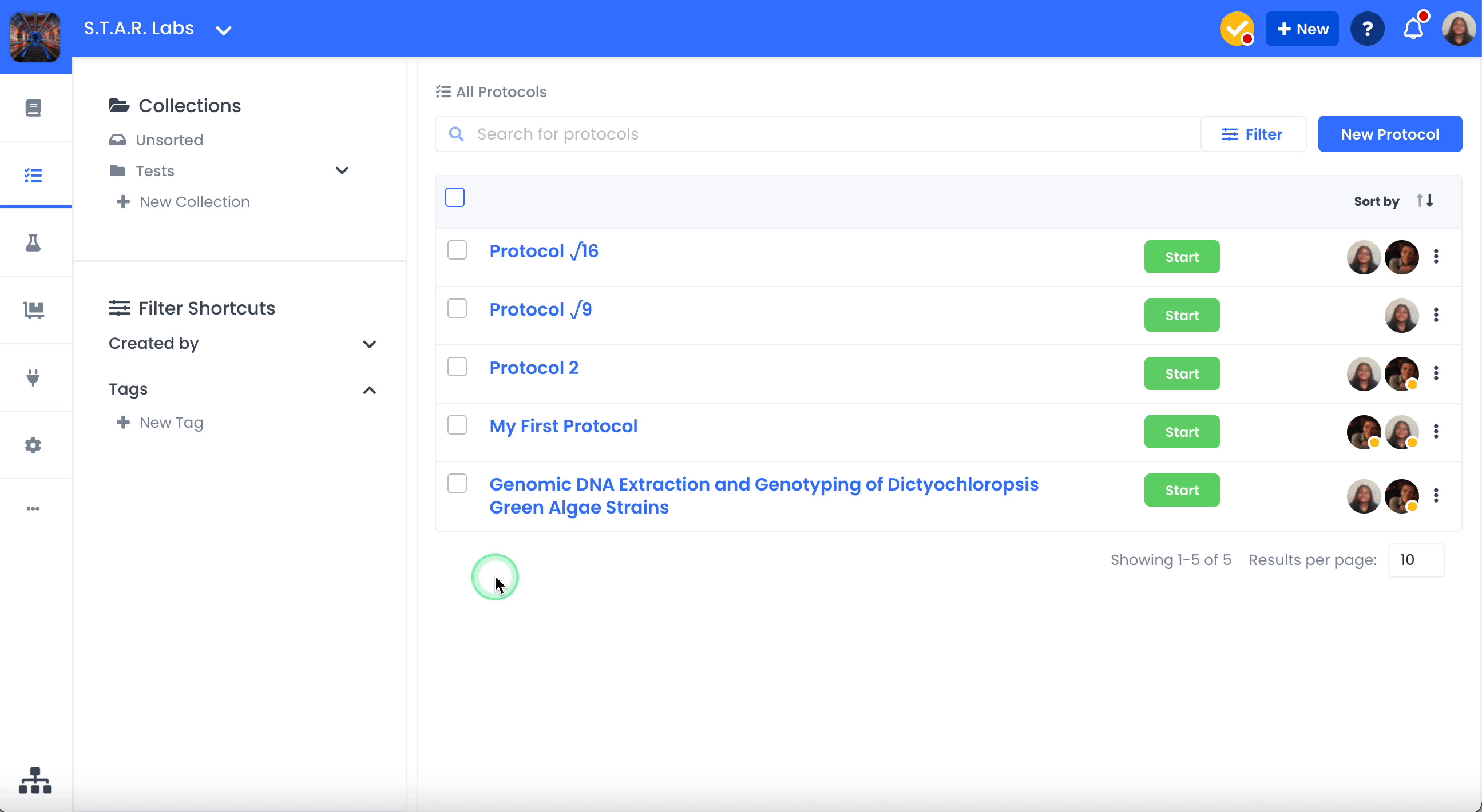 A GIF showing how to bulk share content