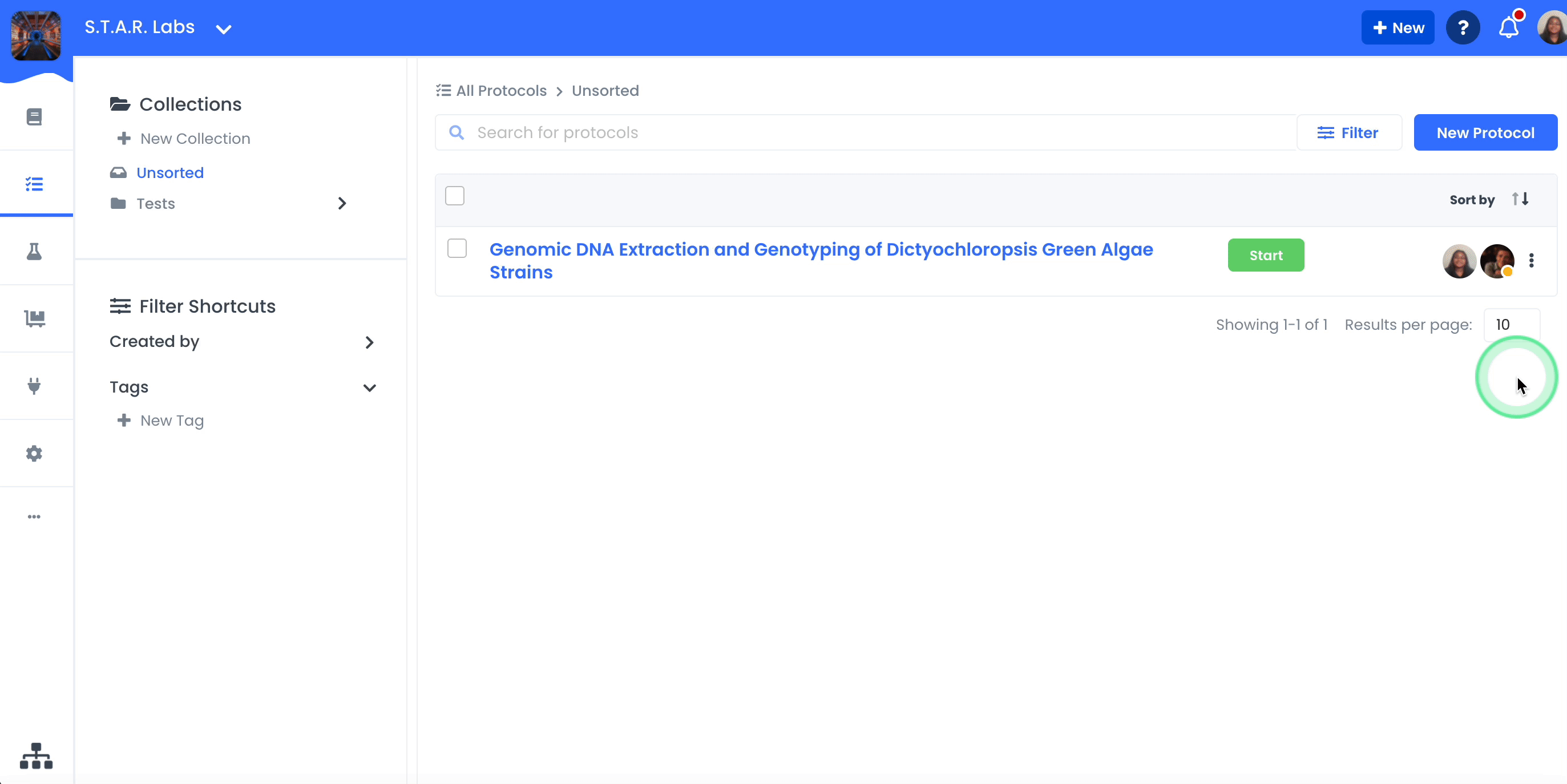 A GIF showing how to share content to another workspace