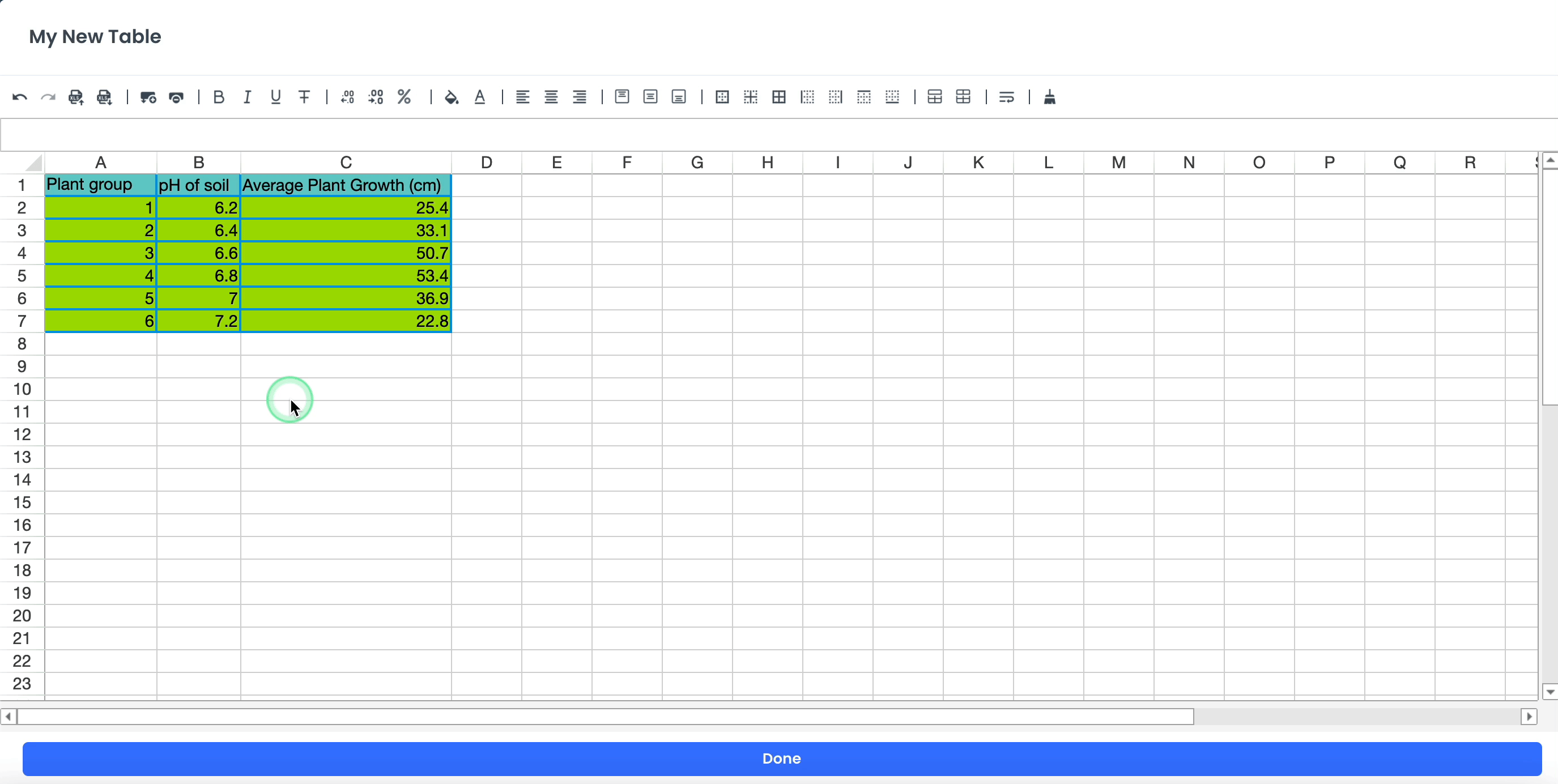 A GIF showing how to add a column