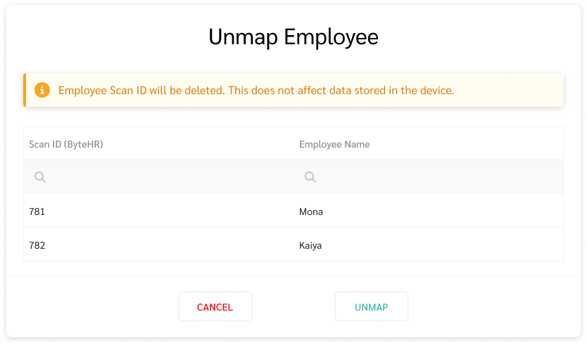 Unmap Employee-1