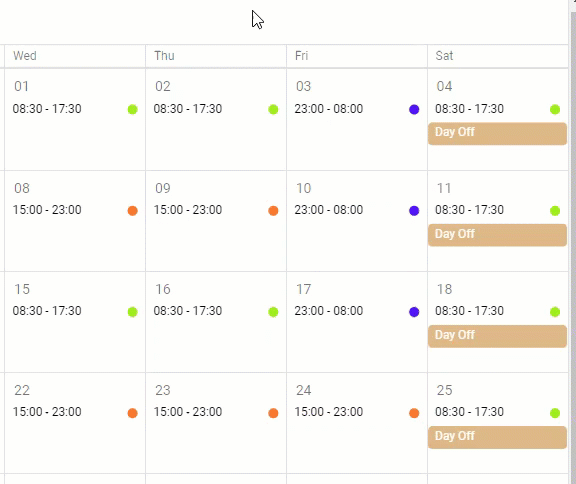Select Shift Pattern GIF