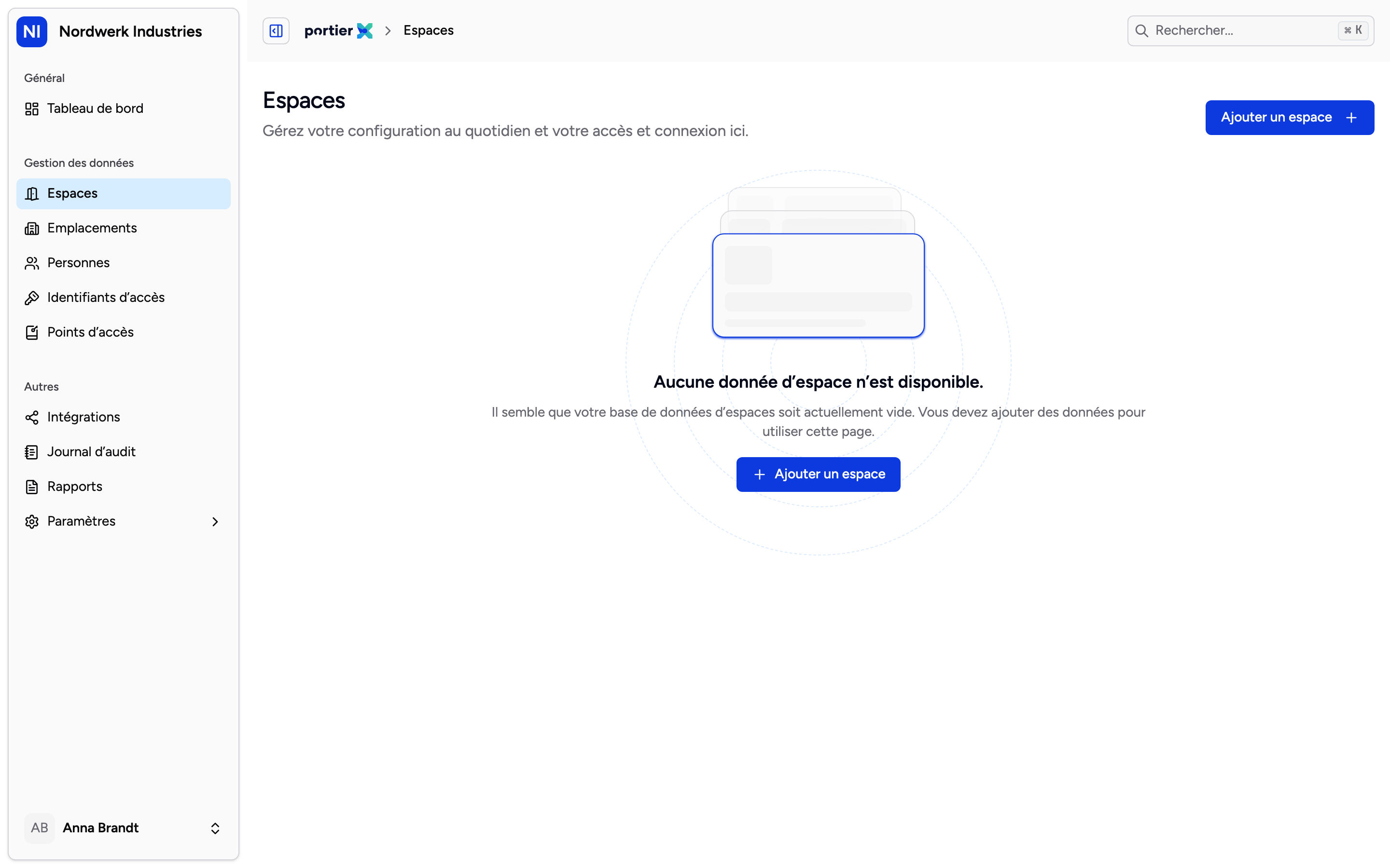 Une fois la case cochée, les espaces sans point d'accès rejoignent la liste. Sans la case, la recherche ne les fait pas remonter non plus, le filtre passe avant.