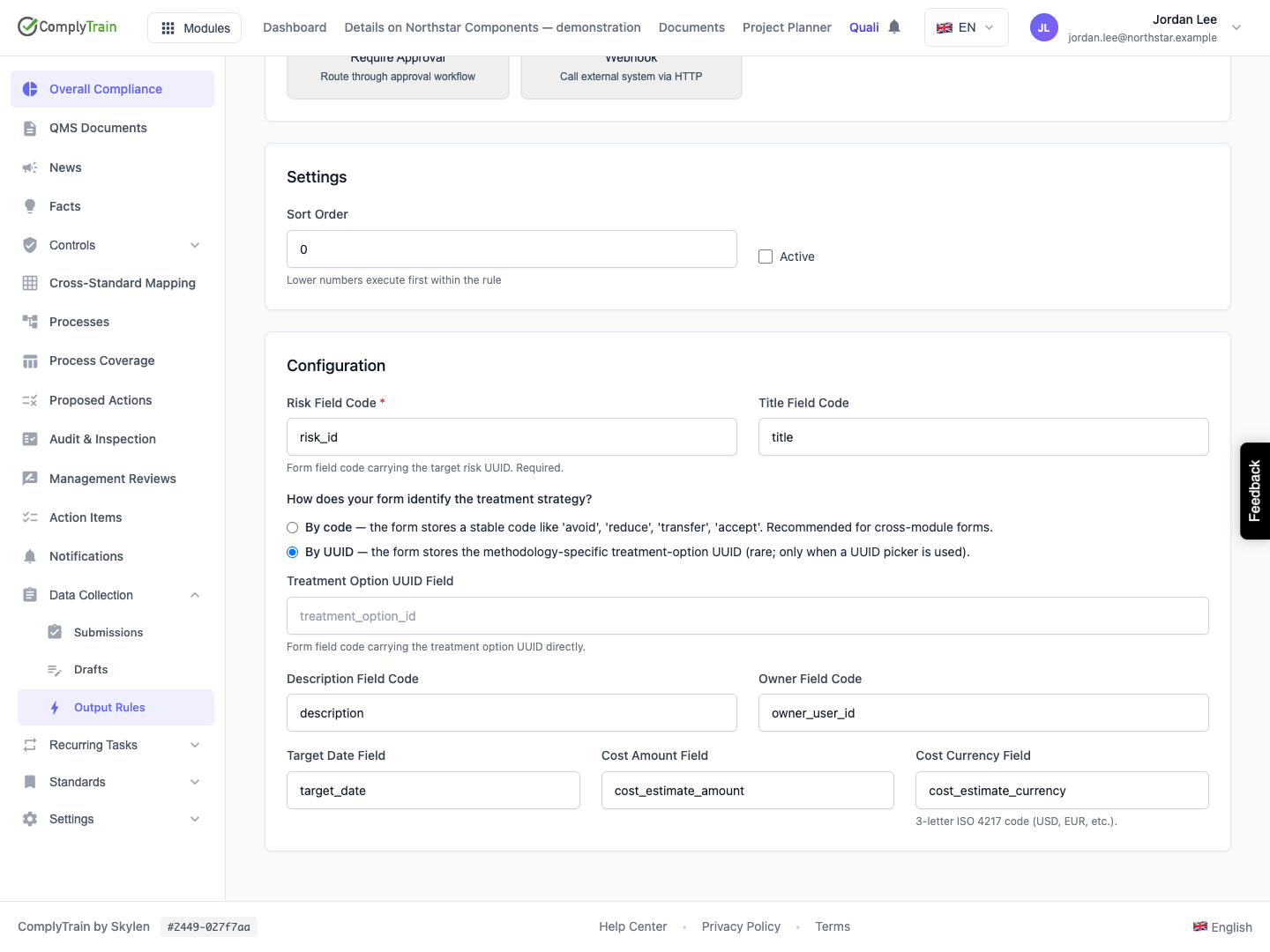The By UUID mode replaces the code input with a field-code input for a treatment-option UUID. The displayed treatment_option_id is placeholder text, not a saved value.
