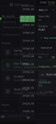 The workspace menu's Import section with a Share code field and a Paste JSON instead option