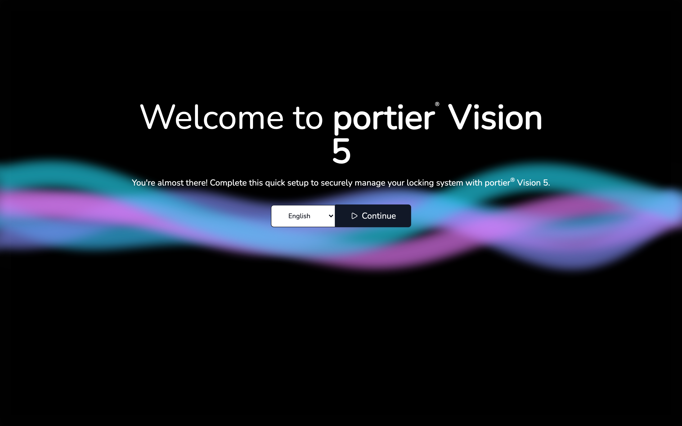The Companion welcome screen with the language picker.